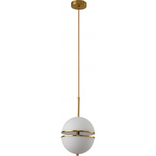 Stylowa Lampa wisząca kula glamour Sfera 20 biało-złota Step Into Design do salonu