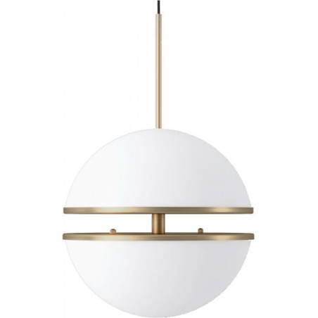 Sfera 20 white&amp;gold glamour glass ball pendant lamp Step Into Design