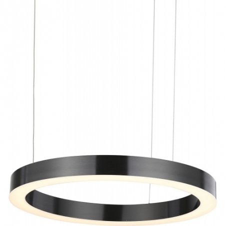 Stylowa Lampa wisząca okrągła Circle LED 60 tytanowa Step Into Design do salonu