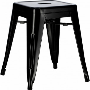 Designer Tolix - Paris black industrial metal stool