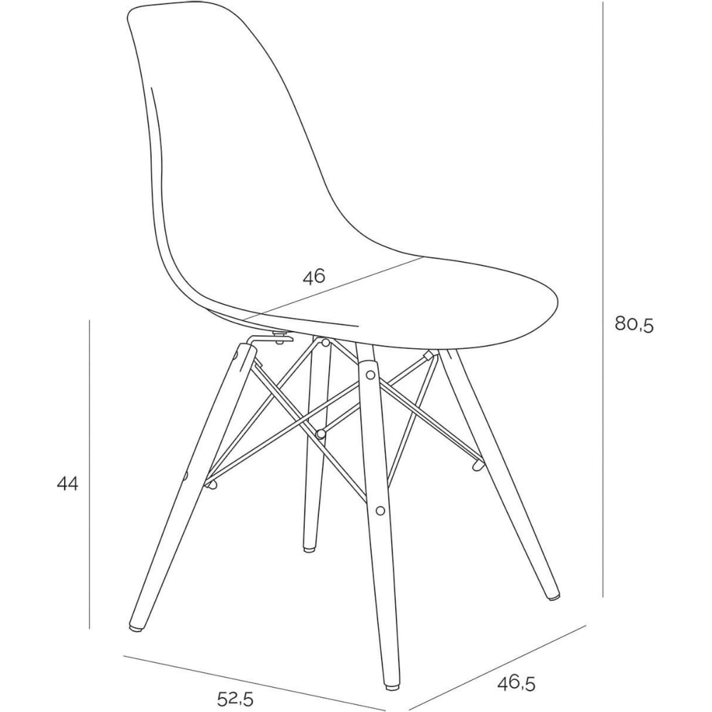 Designer Simplet white scandinavian chair with wooden legs