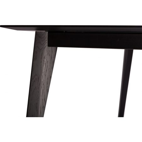 Bord 140x90 black oak veneer extending dining table Nordifra