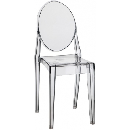 Viki grey transparent polypropylene chair D2.Design