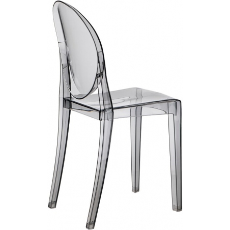 Viki grey transparent polypropylene chair D2.Design