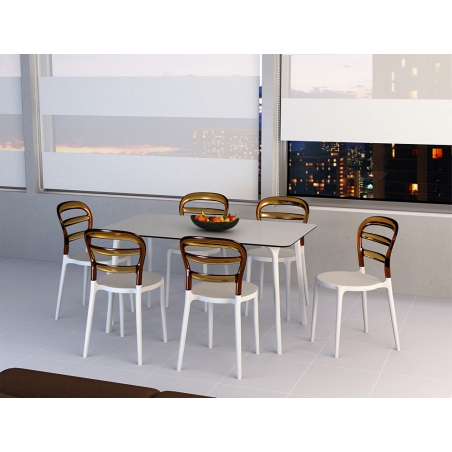 Stylowy Stół prostokątny Maya 140x80 Biały Siesta do kuchni, restauracji lub kawiarni.