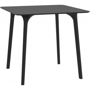 Maya 80x80 black square dining table Siesta