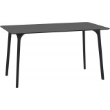Maya 140x80 black round dining table Siesta