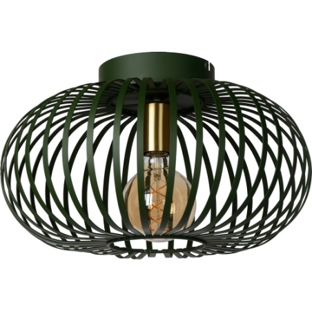 Manuela 40 green round wire ceiling lamp Lucide