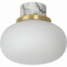 Lorena 23 opal/white marble glass bathroom ceiling lamp Lucide