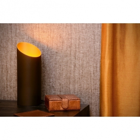Quirijn black&amp;gold tube table lamp Lucide