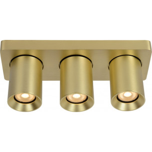 Nigel III satin brass ceiling spotlight Lucide