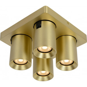 Nigel IV satin brass ceiling spotlight Lucide