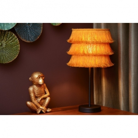 Togo yellow table lamp with boho fringes Lucide