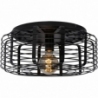 Melopee 45 black round wire ceiling lamp Lucide