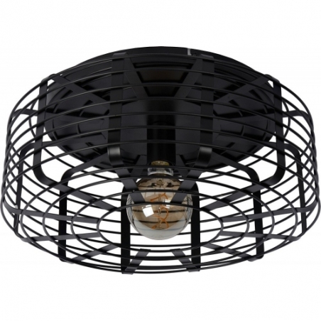 Melopee 45 black round wire ceiling lamp Lucide