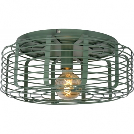 Melopee 45 green round wire ceiling lamp Lucide