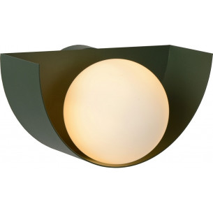 Benni opal/green wall lamp with glass ball Lucide