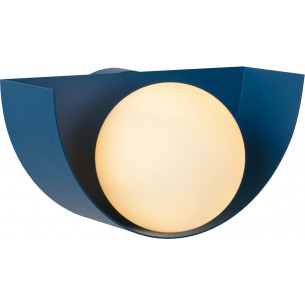 Benni opal/blue wall lamp with glass ball Lucide