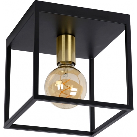 Ruben black industrial ceiling lamp Lucide