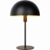 Stylowa Lampa stołowa "grzybek" Siemon czarna Lucide na komodę i do sypialni
