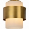 Stylowa Lampa stołowa szklana glamour Firmin opal/mosiądz Lucide na komodę i do sypialni