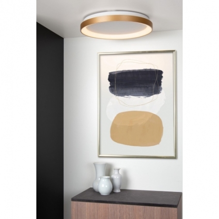 Stylowy Plafon okrągły glamour Vidal 48 LED matowe złoto Lucide do salonu i sypialni