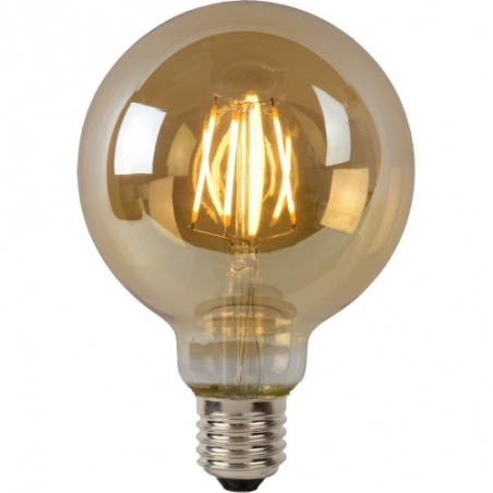Filament LED G95 amber E27/5W 550LM 2700K Lucide