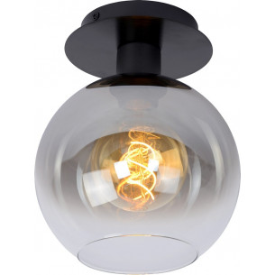 Marius 20 smoke glass&amp;black glass ball ceiling lamp Lucide