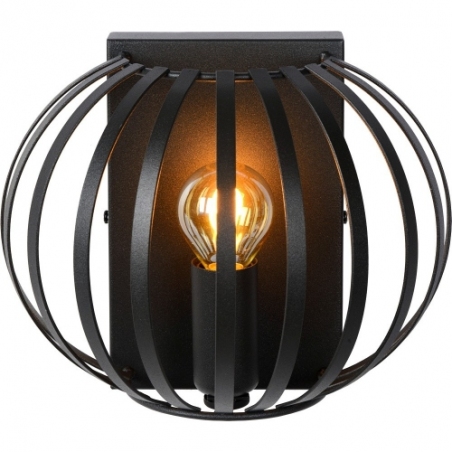 Manuela black wire wall lamp Lucide