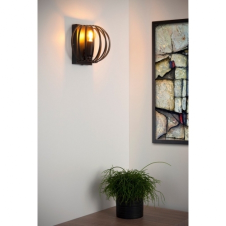 Manuela black wire wall lamp Lucide