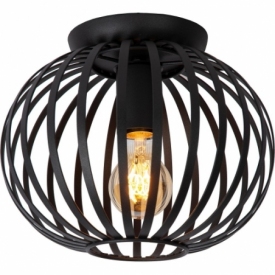 Manuela 25 black ball wire ceiling lamp Lucide