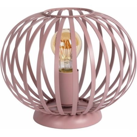 Stylowa Lampa druciana stołowa dla dziewczynki Merlina różowa Lucide na komodę i do sypialni