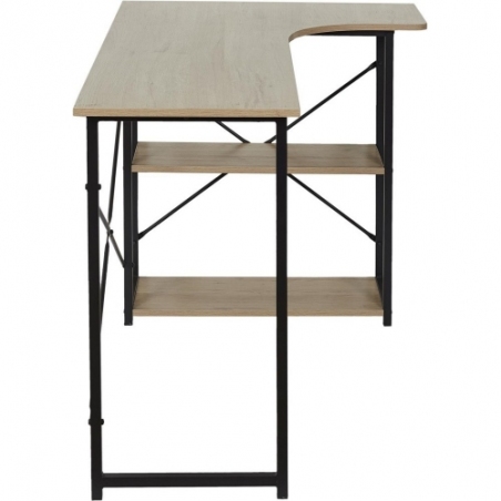 Stand 120 industrial corner desk with shelves Intesi