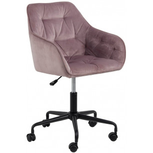 Brooke VIC pink velvet office chair Actona