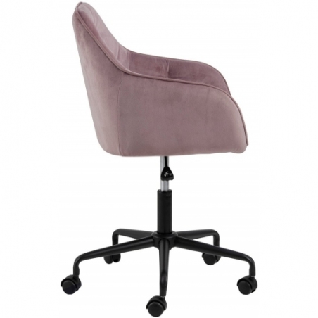 Brooke VIC pink velvet office chair Actona