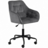 Brooke VIC light grey velvet office chair Actona