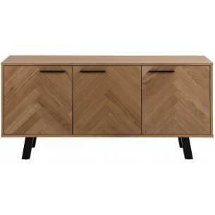 Brighton 150 oak&amp;black scandinavian cabinet Actona