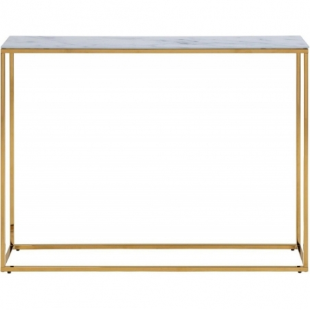 Alisma 110 white marble/gold glass console table Actona