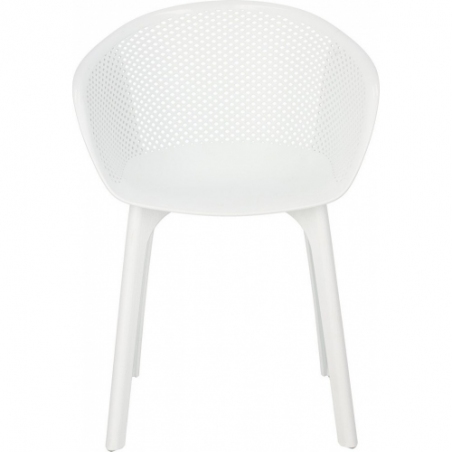 Krzesło do kuchni| Stylowe Krzesło ażurowe kubełkowe Dacun białe Intesi do jadalni