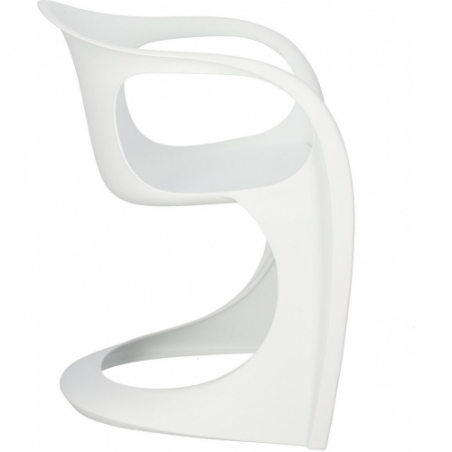 Krzesło do kuchni. Stylowe Krzesło designerskie z tworzywa Spak białe insp. Casalino Intesi do jadalni