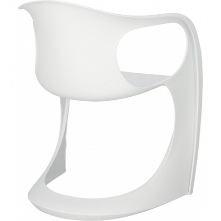 Krzesło do kuchni. Stylowe Krzesło designerskie z tworzywa Spak białe insp. Casalino Intesi do jadalni