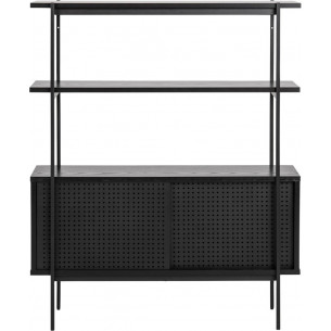 Angus 94 black ash shelving unit Actona