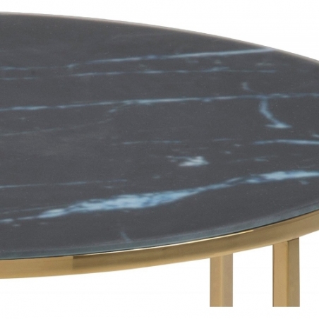 Alisma 80 black marble&gold glamour coffee table Actona