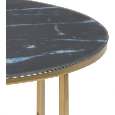 Alisma 80 black marble&gold glamour coffee table Actona