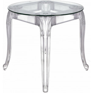 Ghost 80 transparent glamour dining table D2.Design