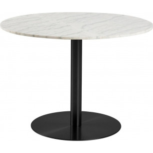 Corby 105 white&black marble one leg dining table Actona