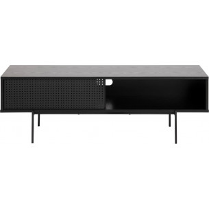 Angus 140x40 black ash modern tv stand Actona