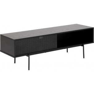 Angus 140x40 black ash modern tv stand Actona 2