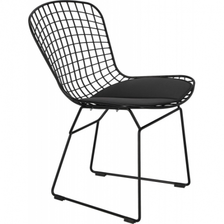 Krzesło do jadalni. Krzesło druciane designerskie Harry czarne D2.Design