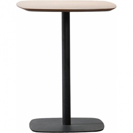 Mizo 60x60 oak&black one leg dining table Intesi